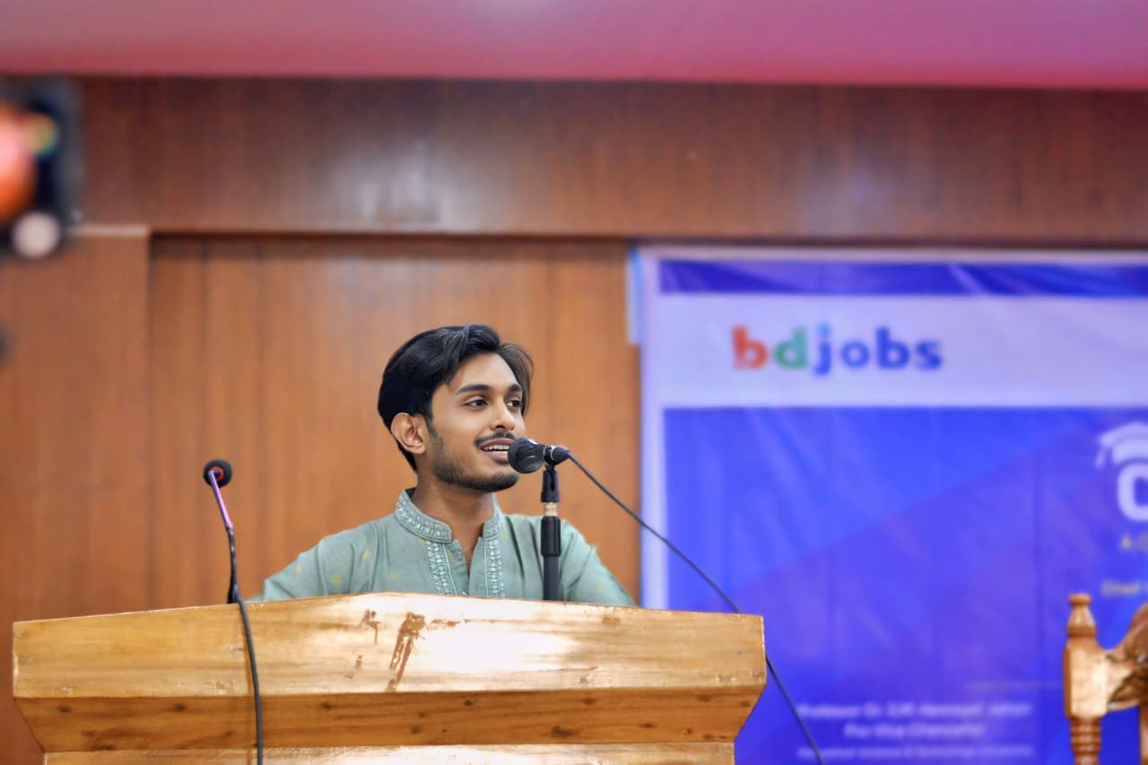 Partho Sarker Dhrubo speaking